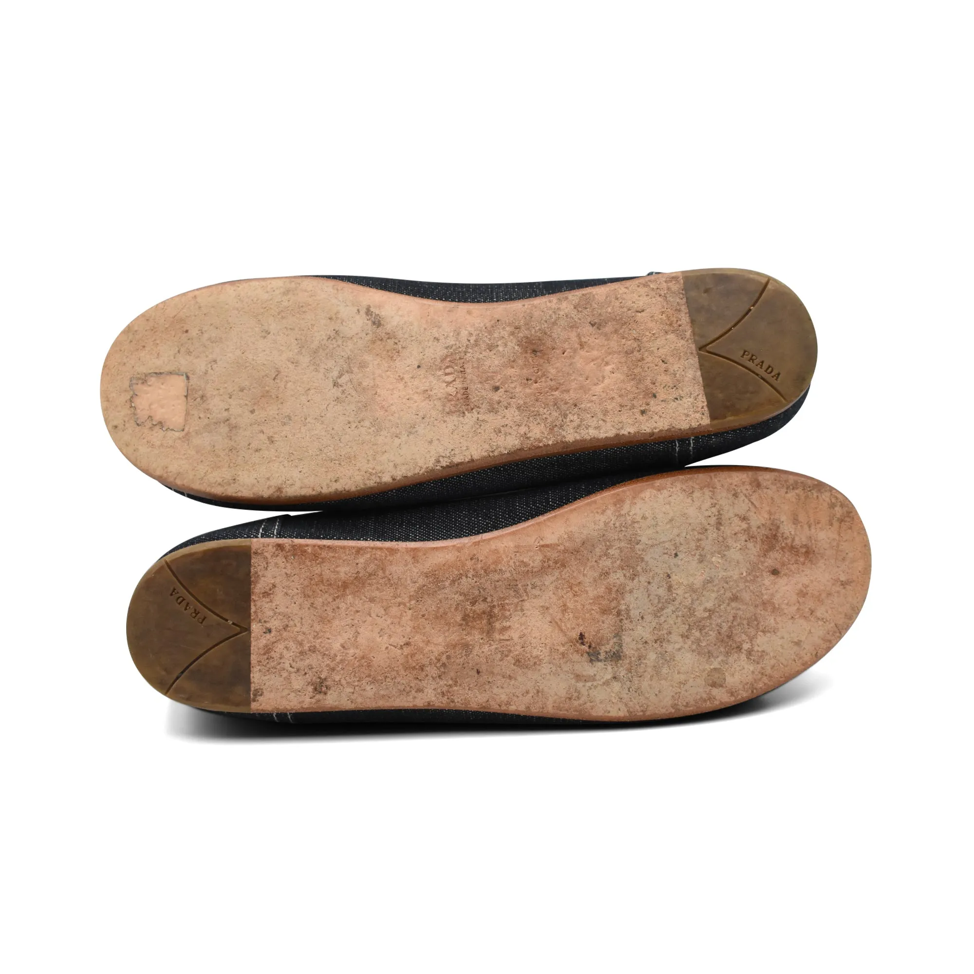 Prada Denim Ballet Flats - Women's 37