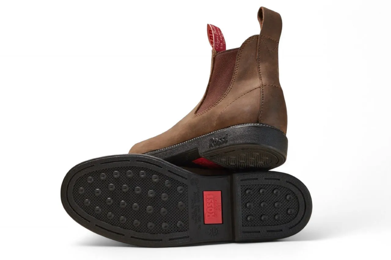 Rossi 607 Booma Rustic Brown Leather Chelsea Boots
