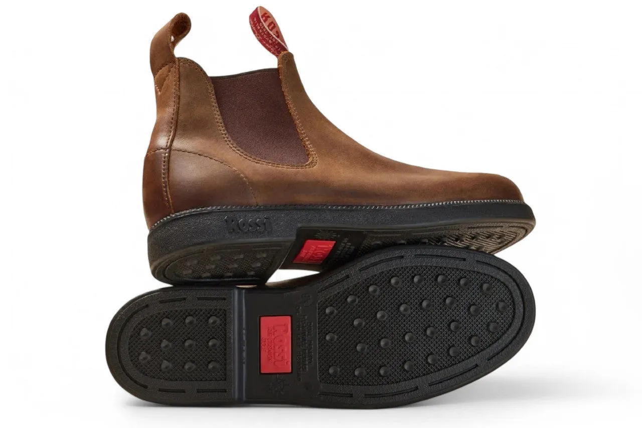 Rossi 607 Booma Tan Leather Chelsea Boots