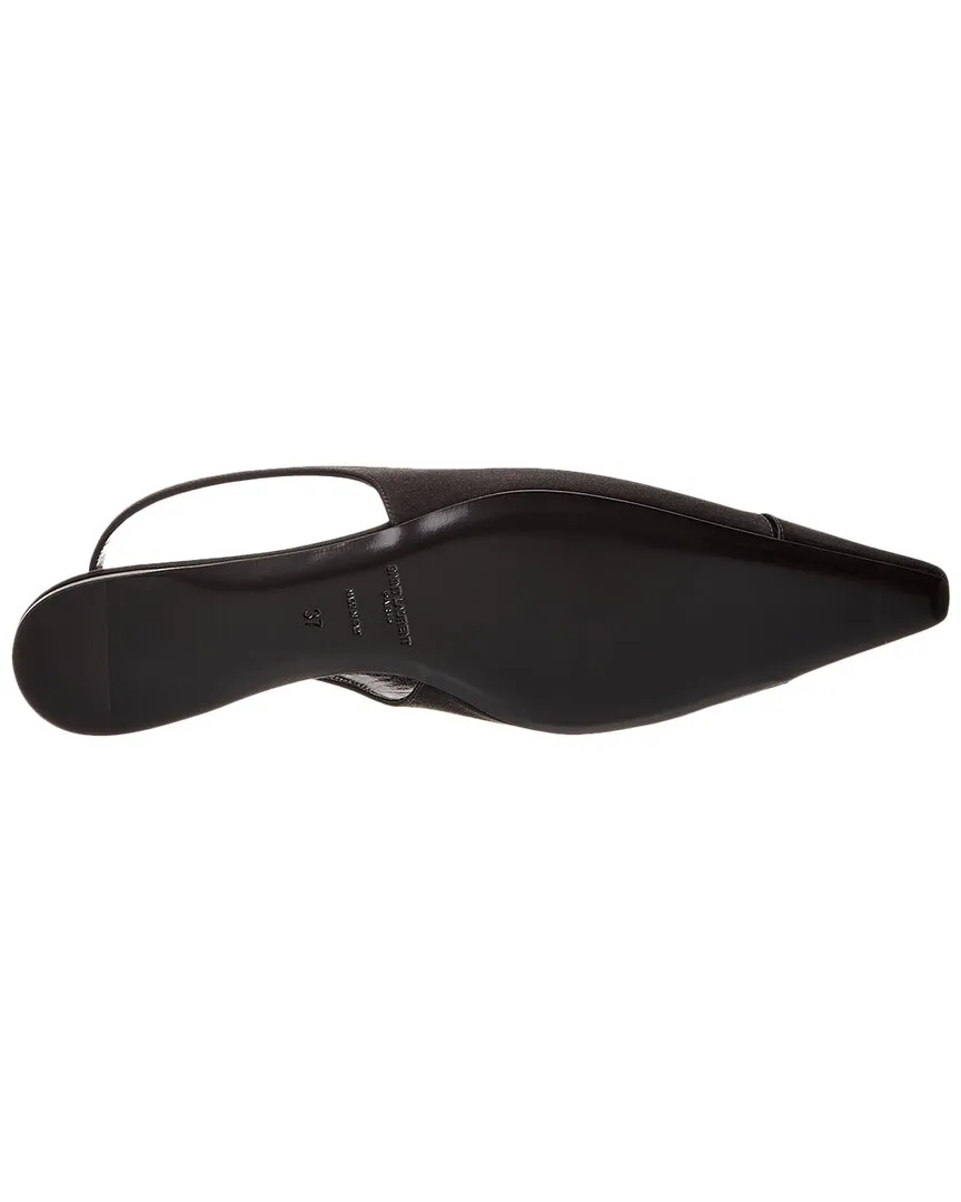 Saint Laurent Babylone Satin Slingback Flat