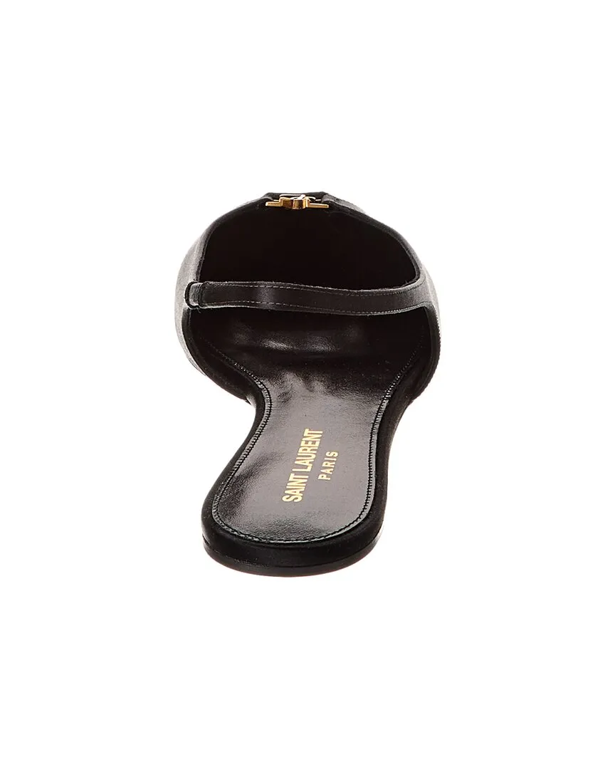 Saint Laurent Babylone Satin Slingback Flat