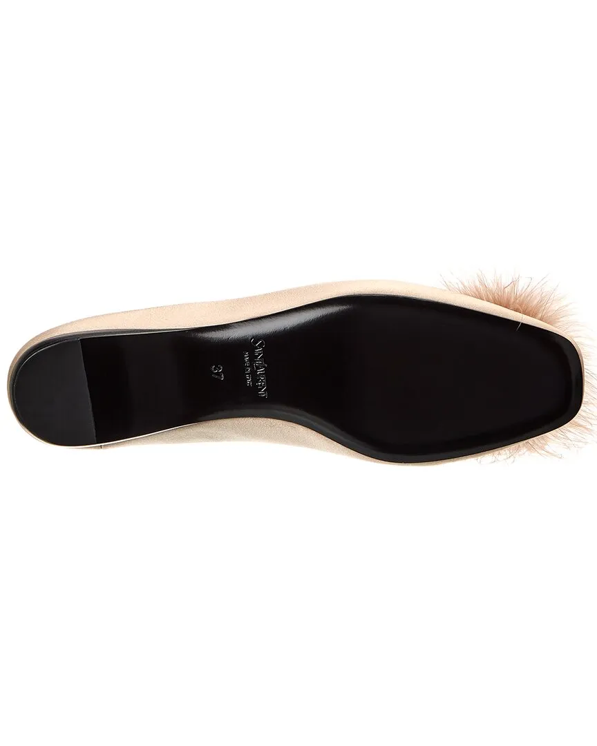 Saint Laurent Lido Satin Flat