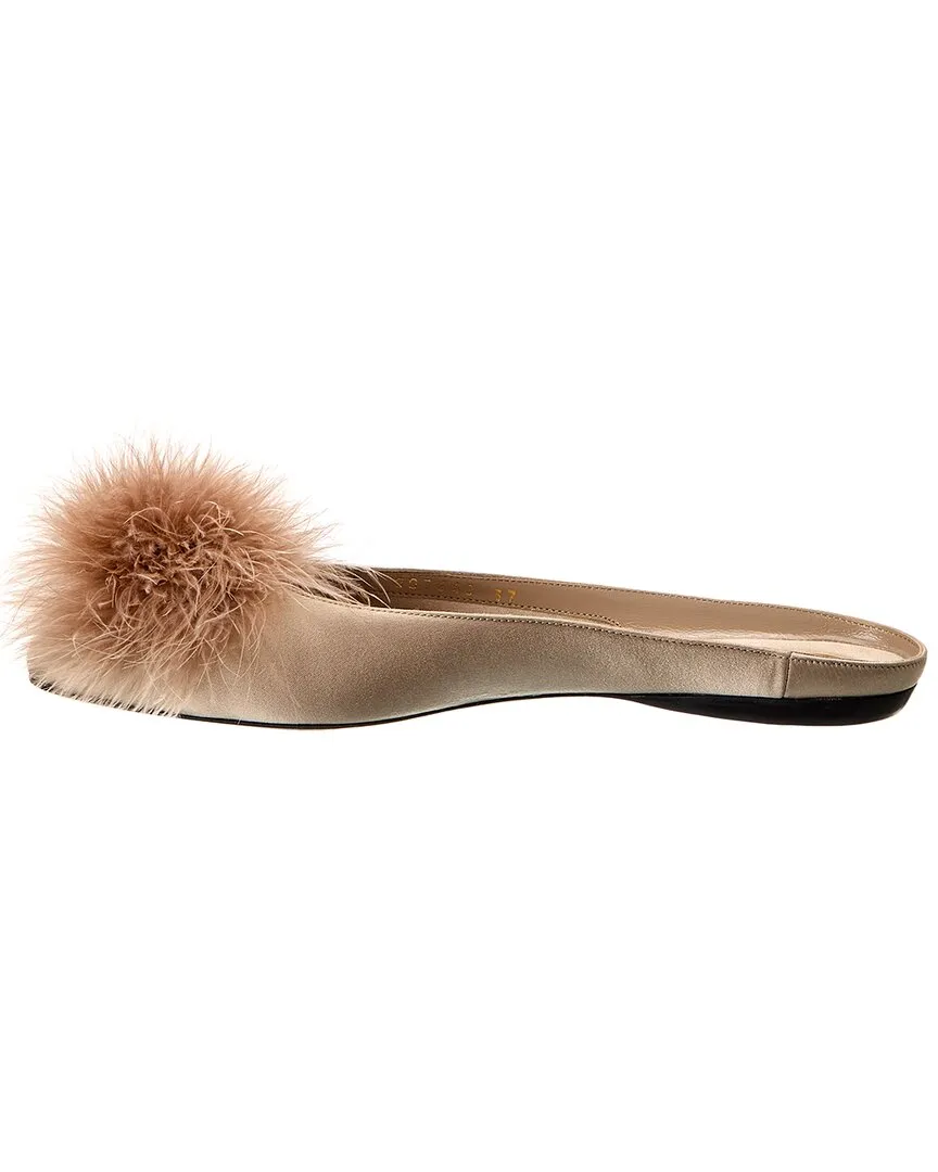 Saint Laurent Lido Satin Flat