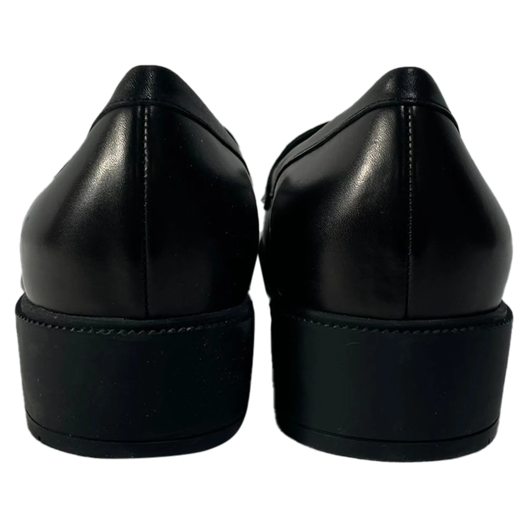 Salvatore Ferragamo Horsebit Slip-On Loafers in Black Leather