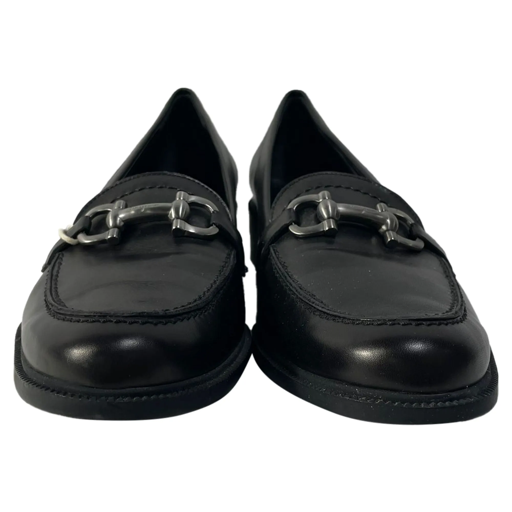 Salvatore Ferragamo Horsebit Slip-On Loafers in Black Leather
