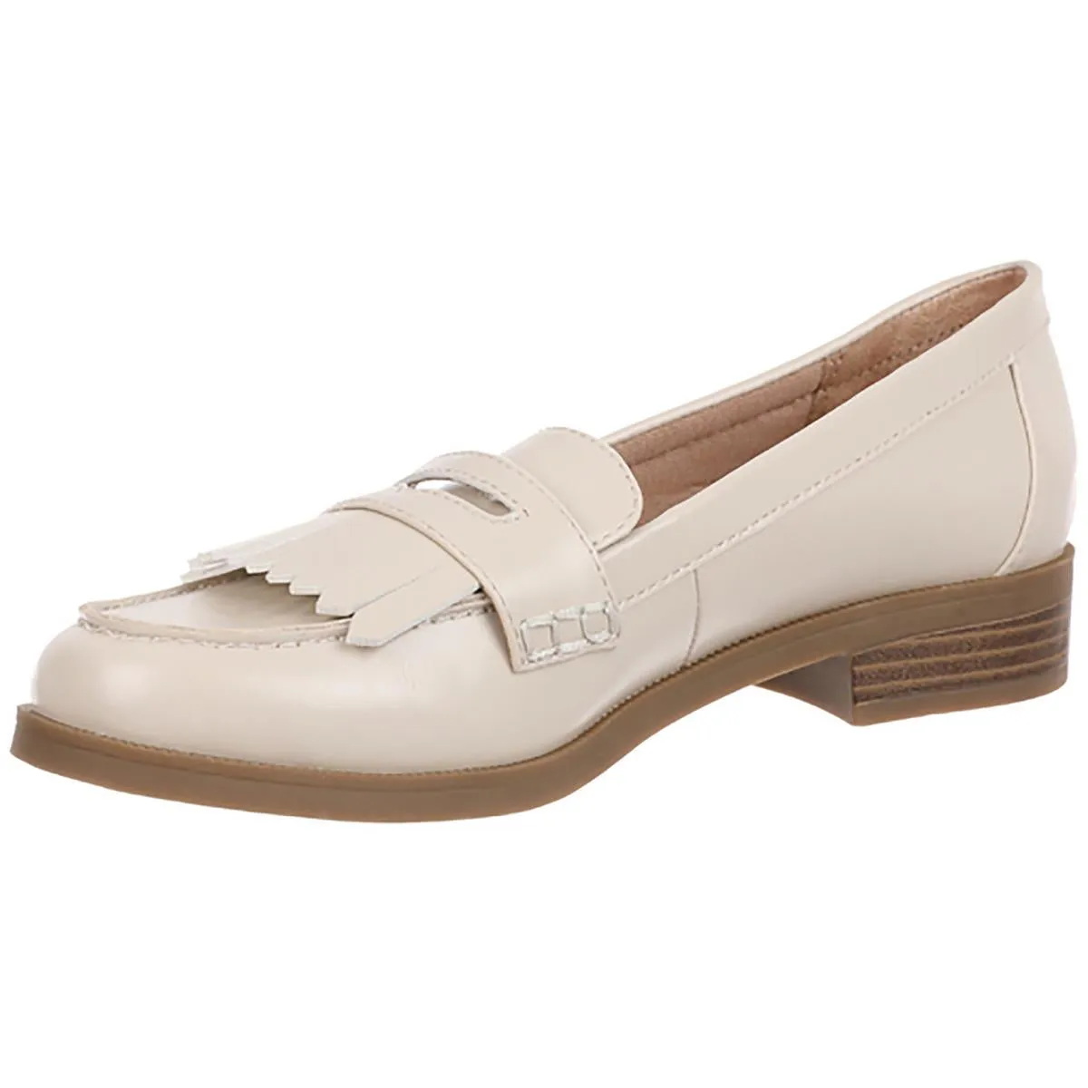 Santana Womens Fringe Faux Leather Loafers