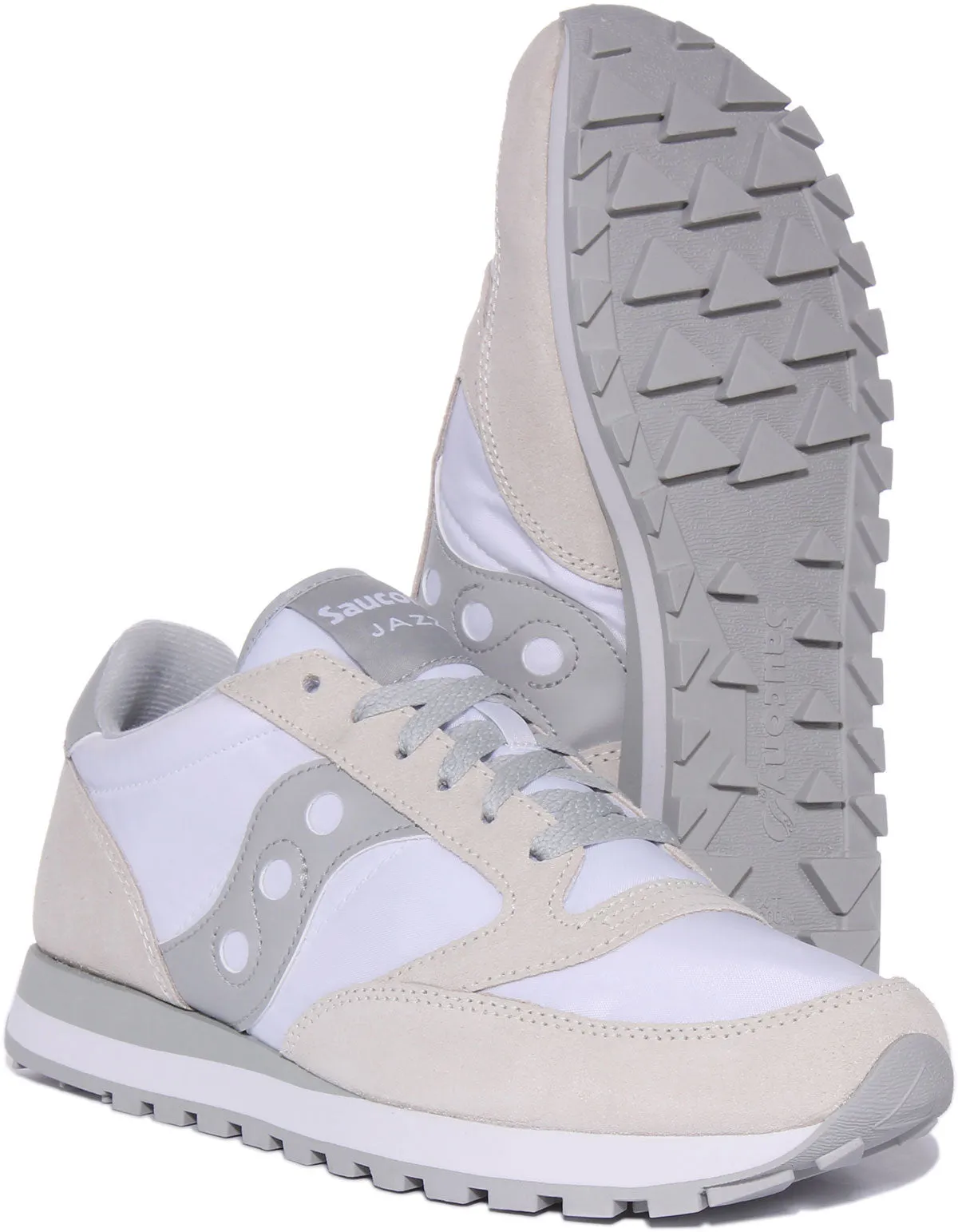 Saucony Jazz Original In White Grey For Men Shoes Saucony