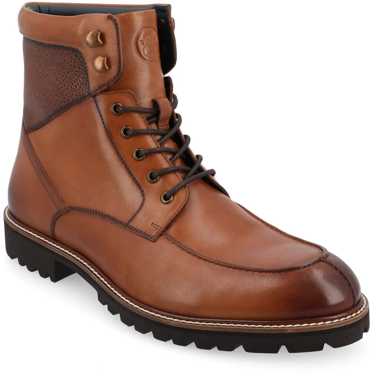 Shaffer Mens Lace-Up Leather Combat & Lace-Up Boots