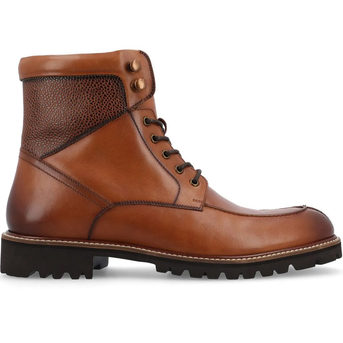 Shaffer Mens Lace-Up Leather Combat & Lace-Up Boots