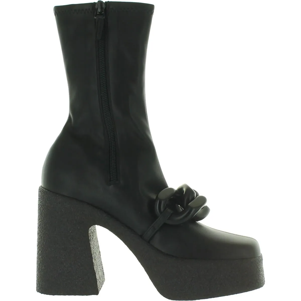 Skyla Womens Faux Leather Mid-Calf Combat & Lace-up Boots