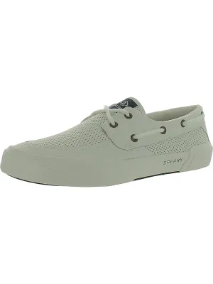 Soletide Mens Faux Leather Slip On Boat Shoes
