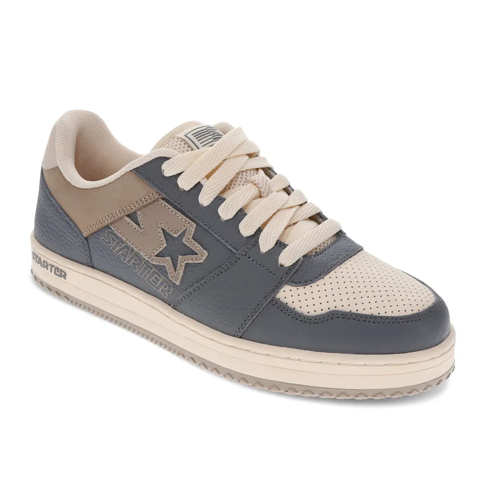 Starter Mens LFS 1 Vintage Genuine Leather Casual Lace-Up Sneaker Shoe