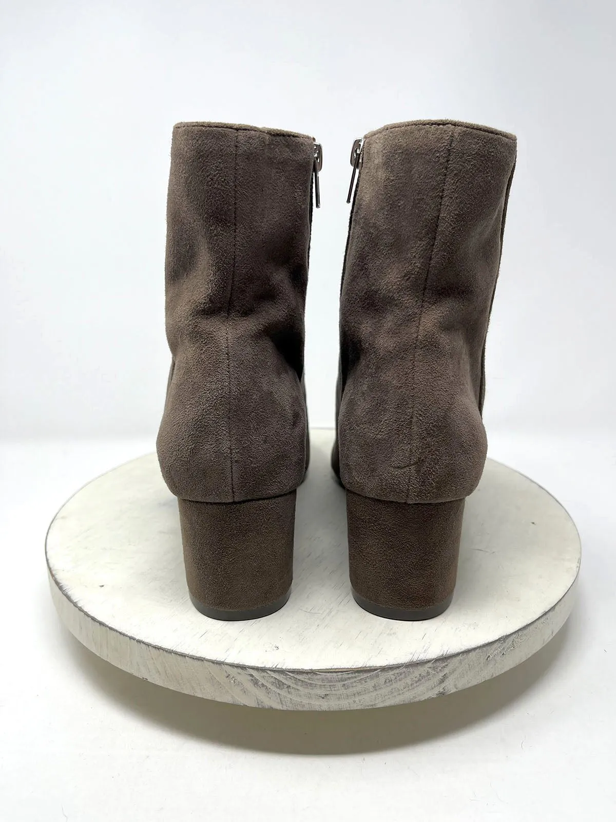 Steven By S.M. Size 11 Light Brown Floral Embroidery Boots NWOB