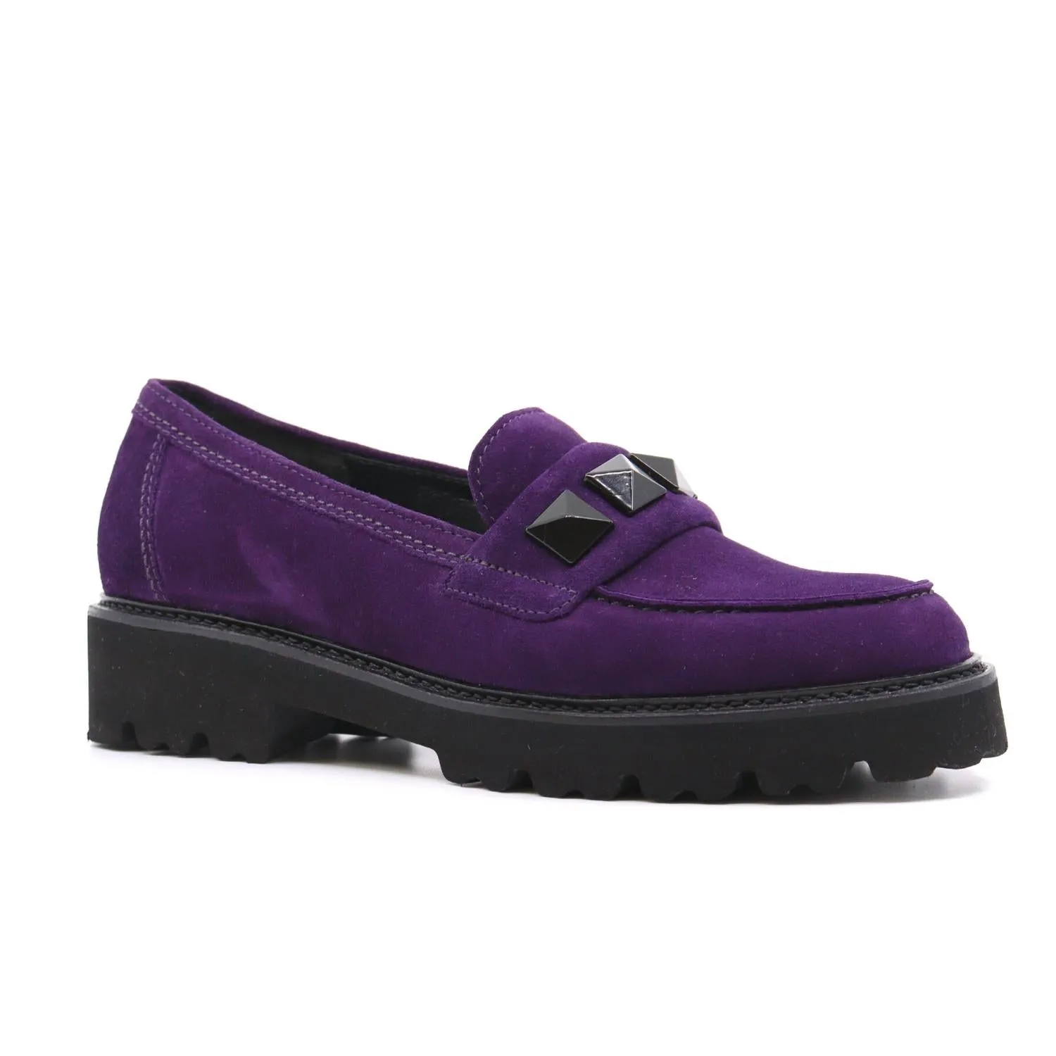 Studded Loafer In Purple