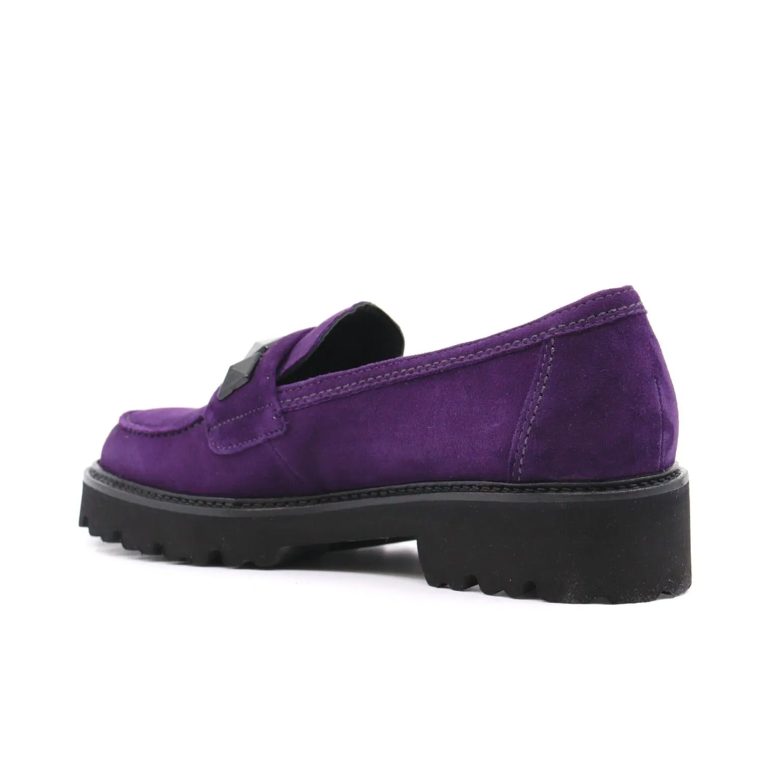 Studded Loafer In Purple