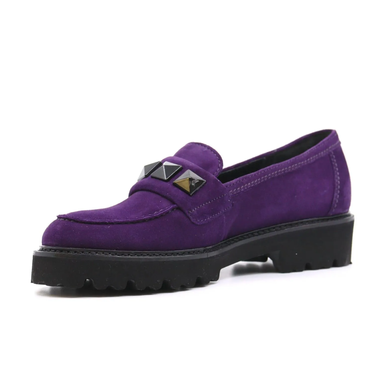 Studded Loafer In Purple