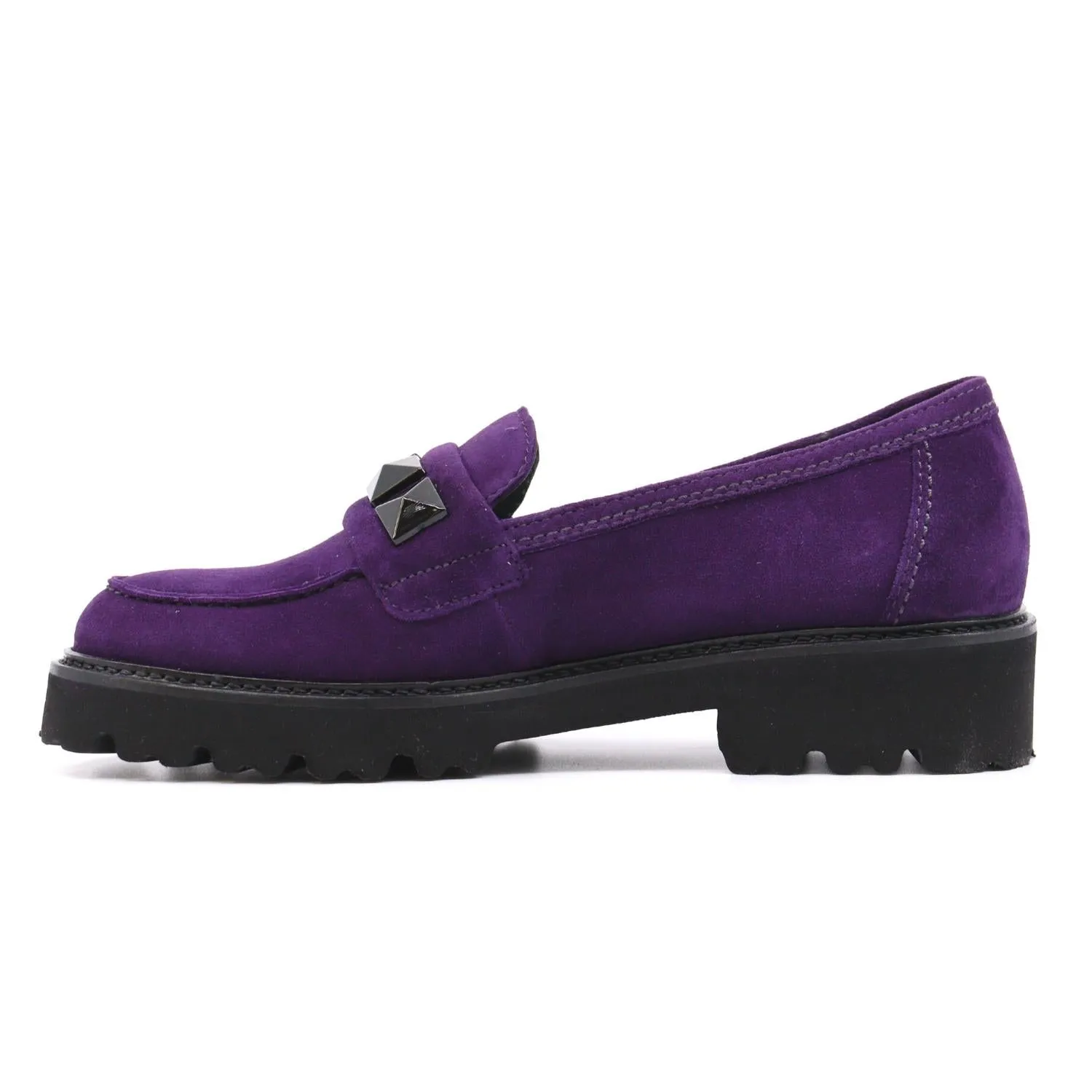 Studded Loafer In Purple
