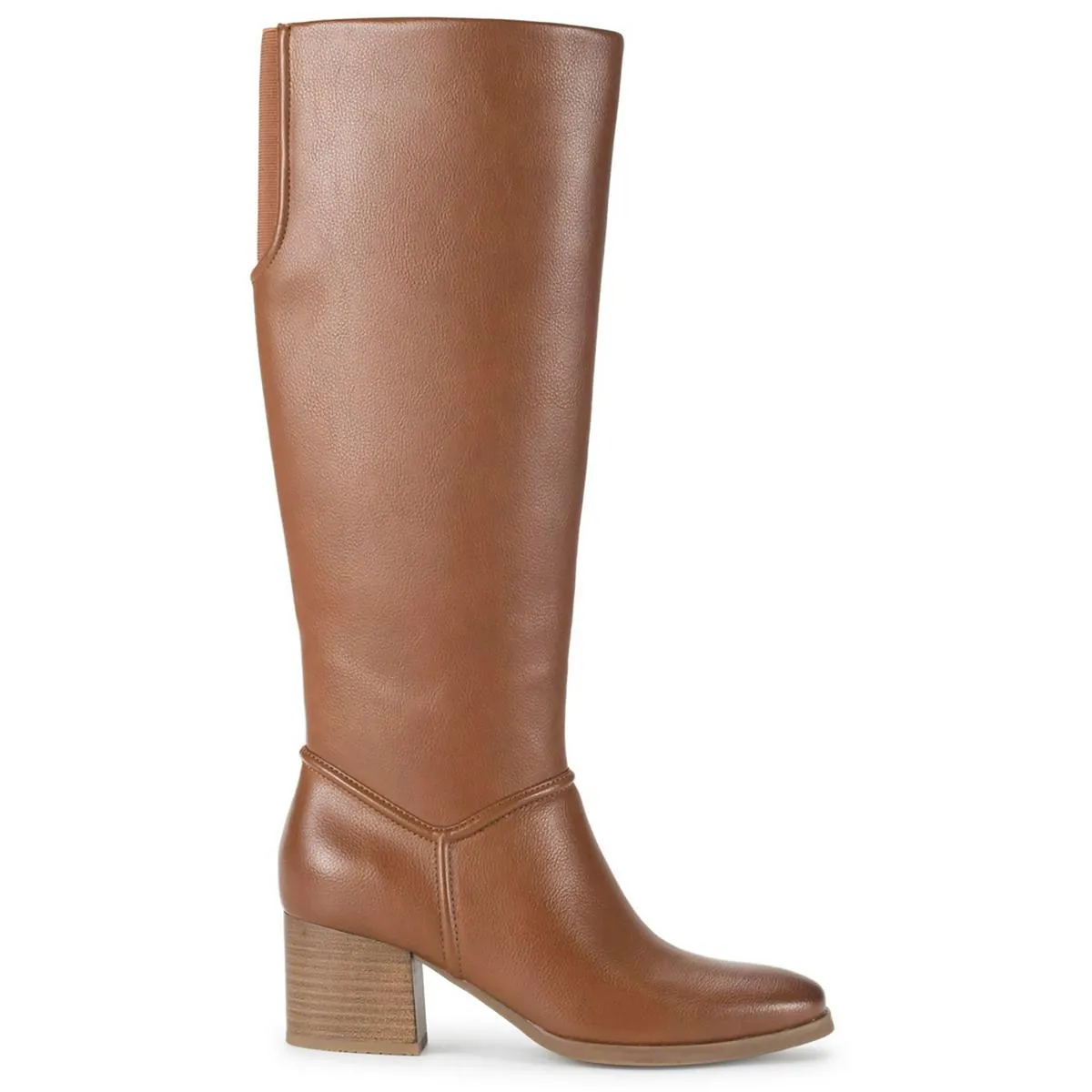 Thalia Womens Faux Leather Almond Toe Knee-High Boots
