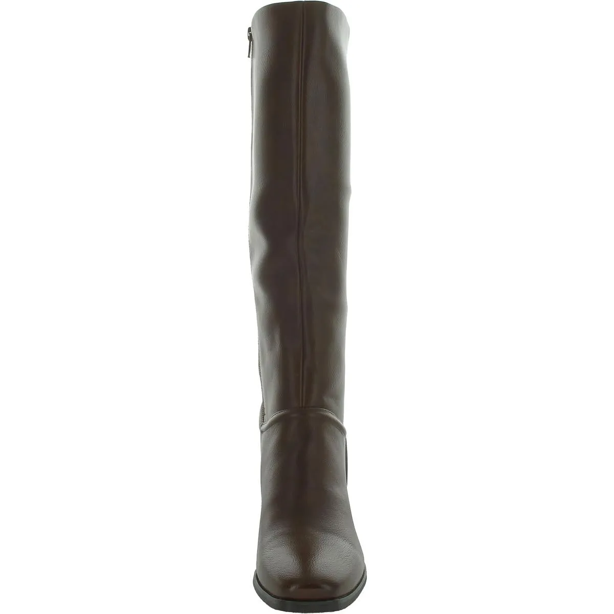 Thalia Womens Faux Leather Almond Toe Knee-High Boots