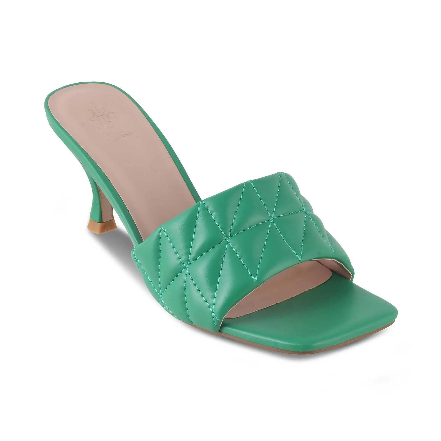 The Tuliza Green Women's Dress Heel Sandals Tresmode