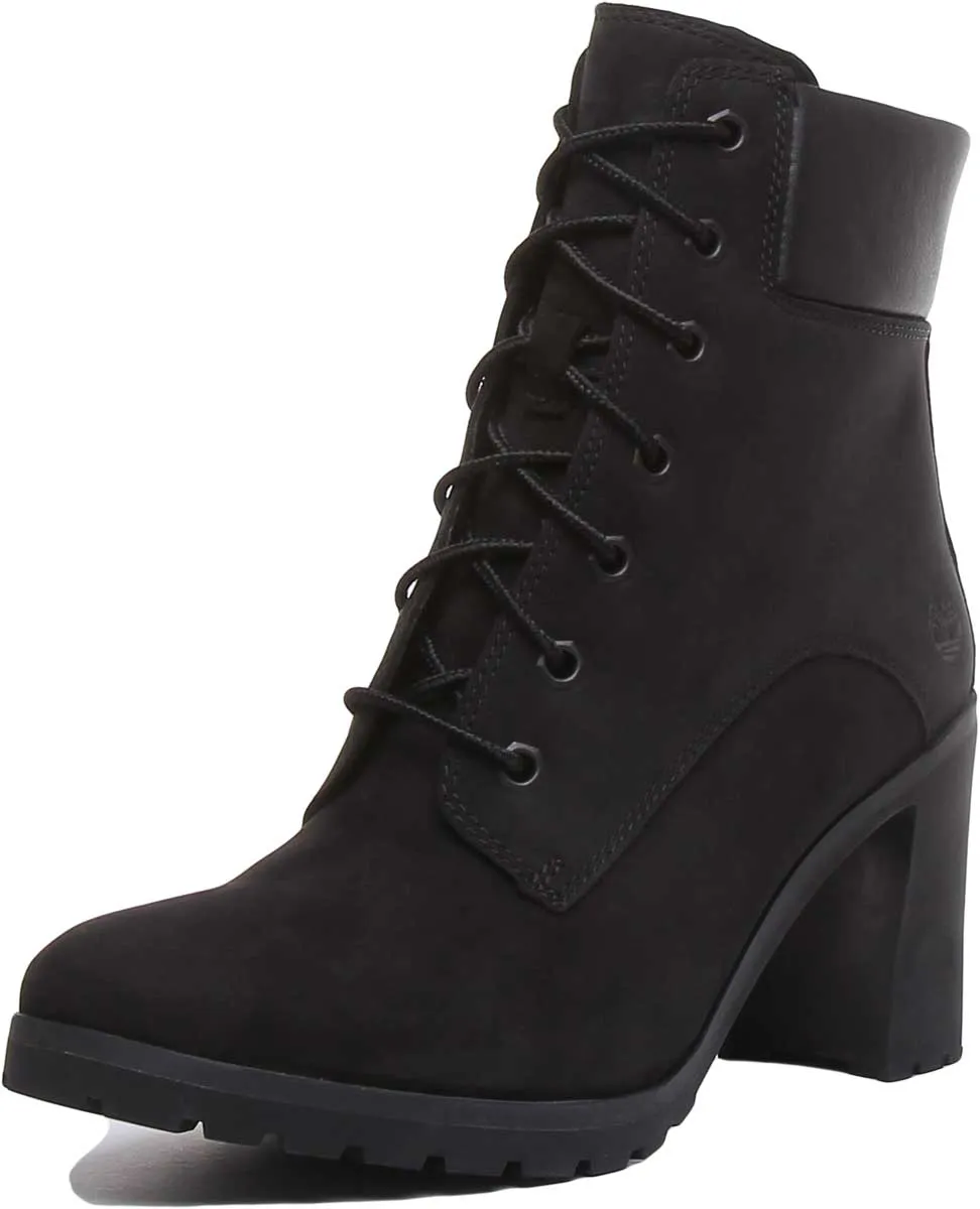 Timberland A1Jvb Allington 6 Inch Block Heel Boot In Black For Women Shoes Timberland