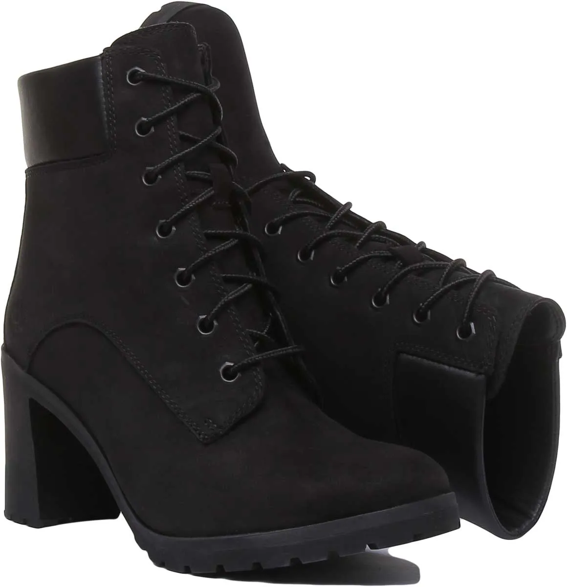 Timberland A1Jvb Allington 6 Inch Block Heel Boot In Black For Women Shoes Timberland