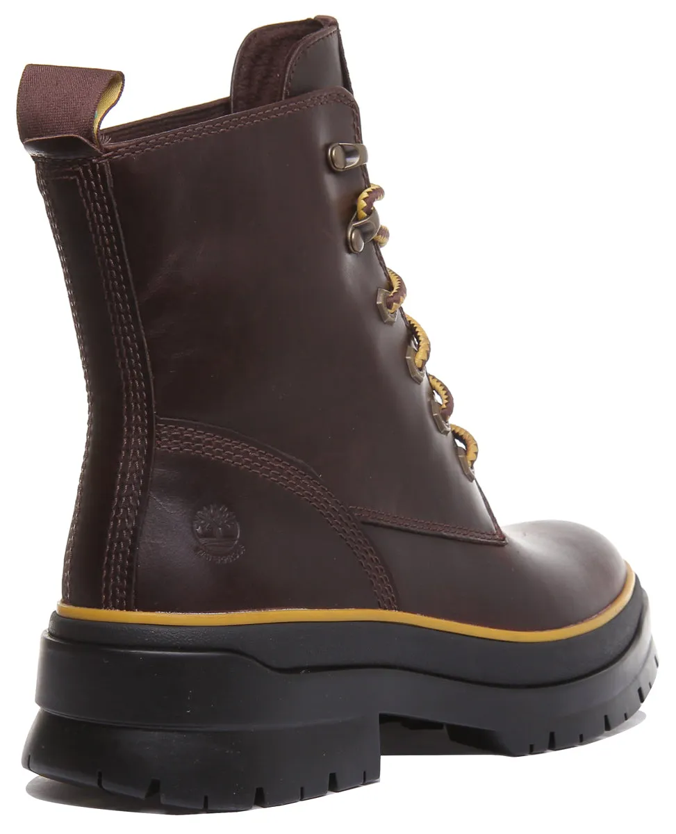 Timberland A2D6W Malynn Mid Lace Up Boots In Dark Brown For Women Shoes Timberland