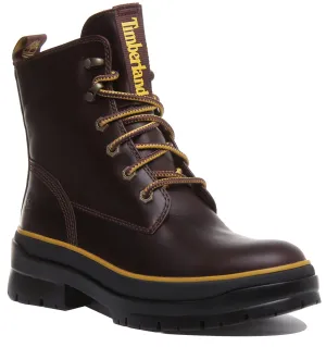 Timberland A2D6W Malynn Mid Lace Up Boots In Dark Brown For Women Shoes Timberland
