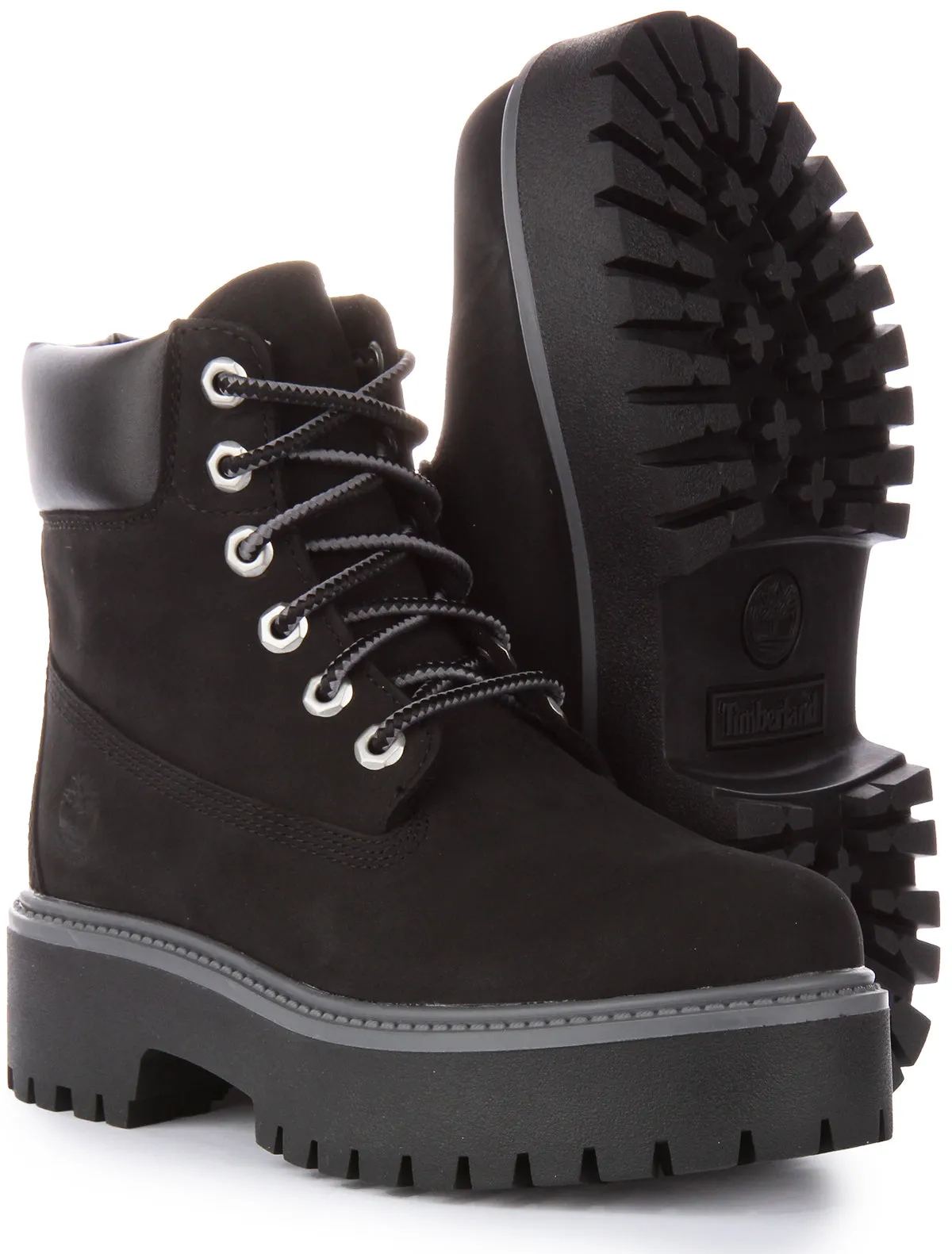 Timberland A5Rh5 6 inch Platforms In Black For Women Shoes Timberland