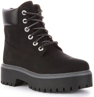 Timberland A5Rh5 6 inch Platforms In Black For Women Shoes Timberland