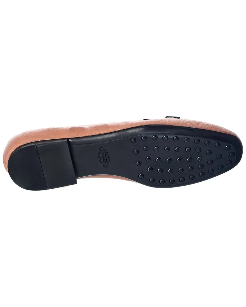 TOD��s Double T Velvet Loafer