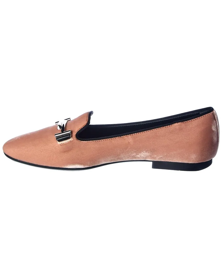 TOD��s Double T Velvet Loafer