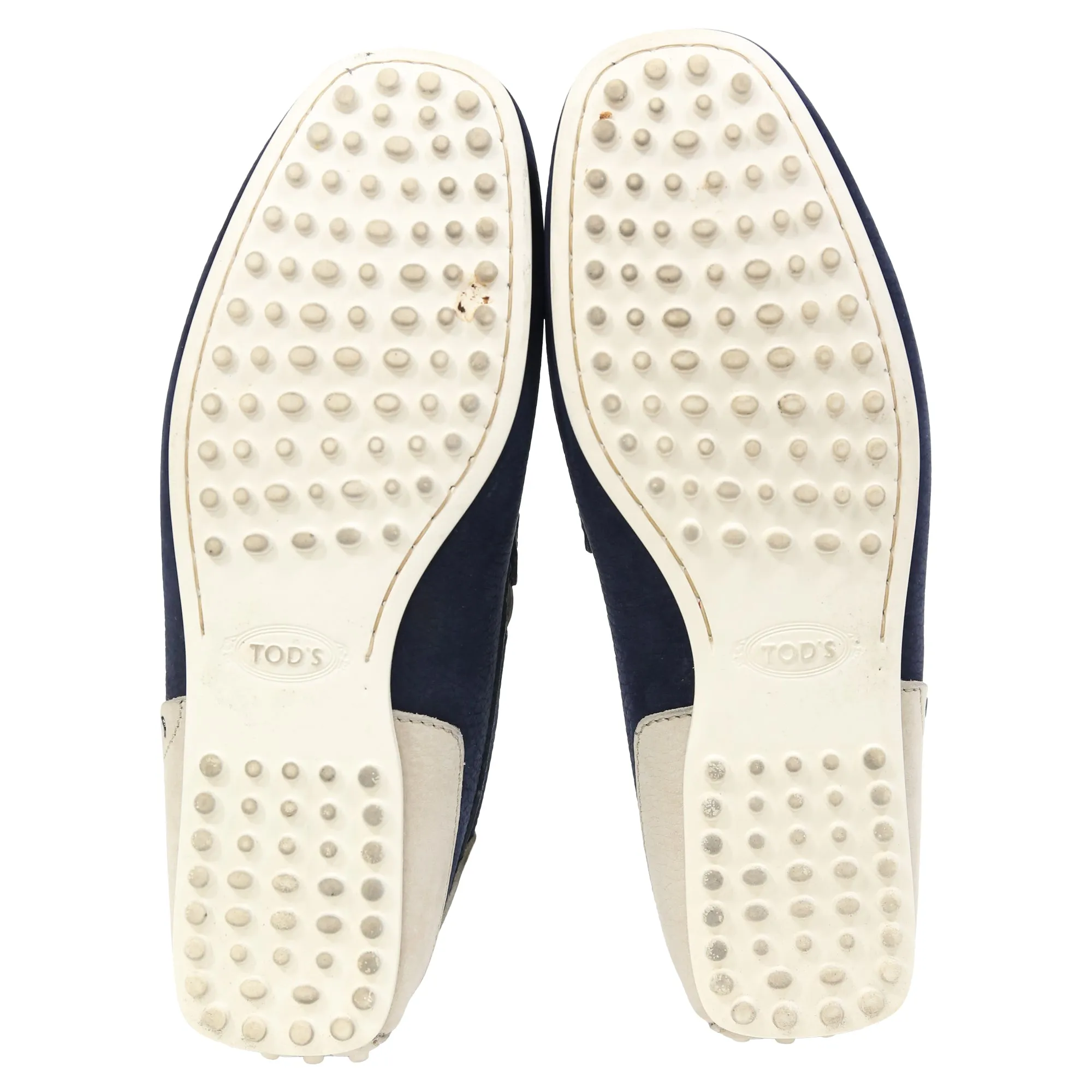 Tod's For Ferrari Bow Loafers in Navy Blue Leather