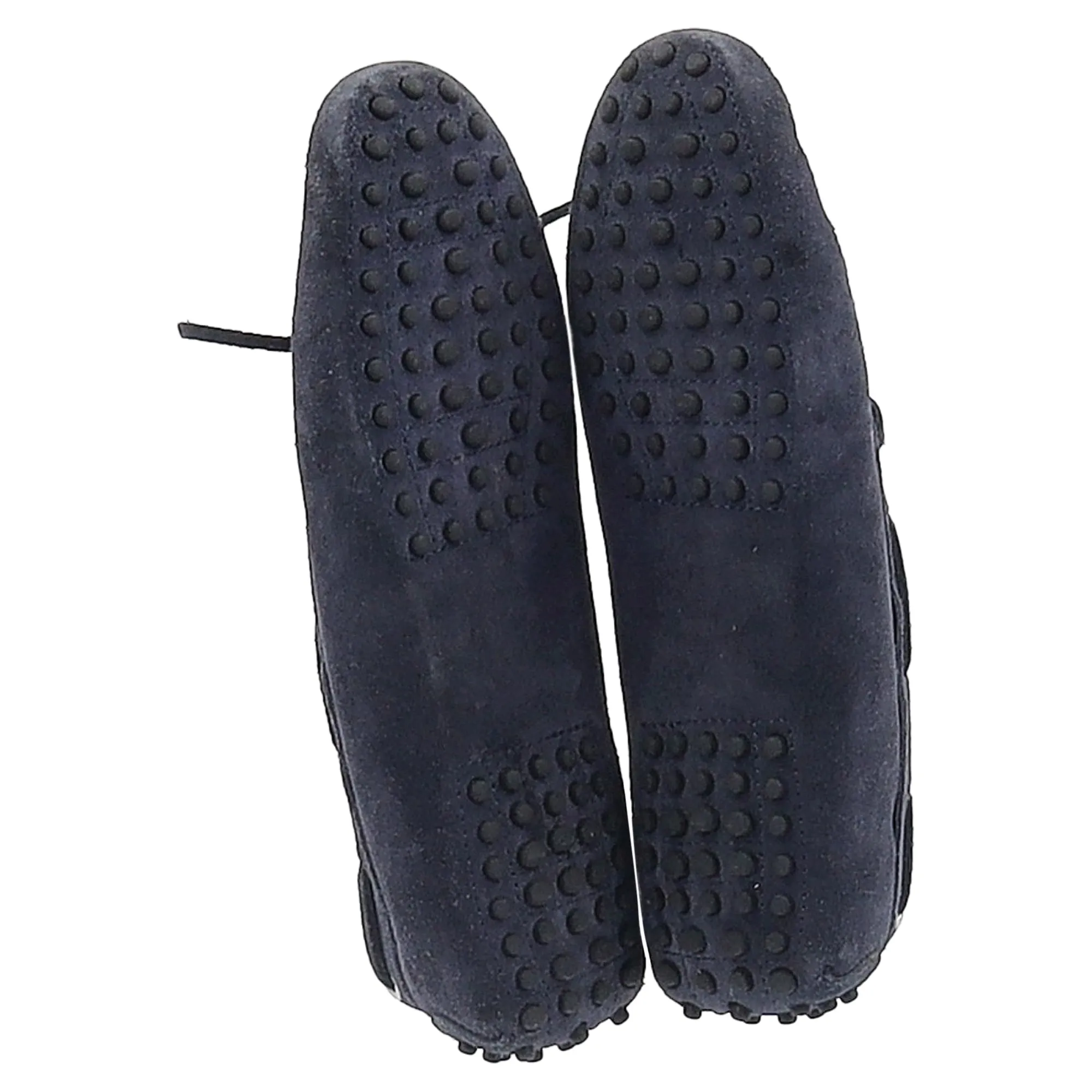 Tod's  Fur-Lined Loafers in Navy Blue Calfskin Suede