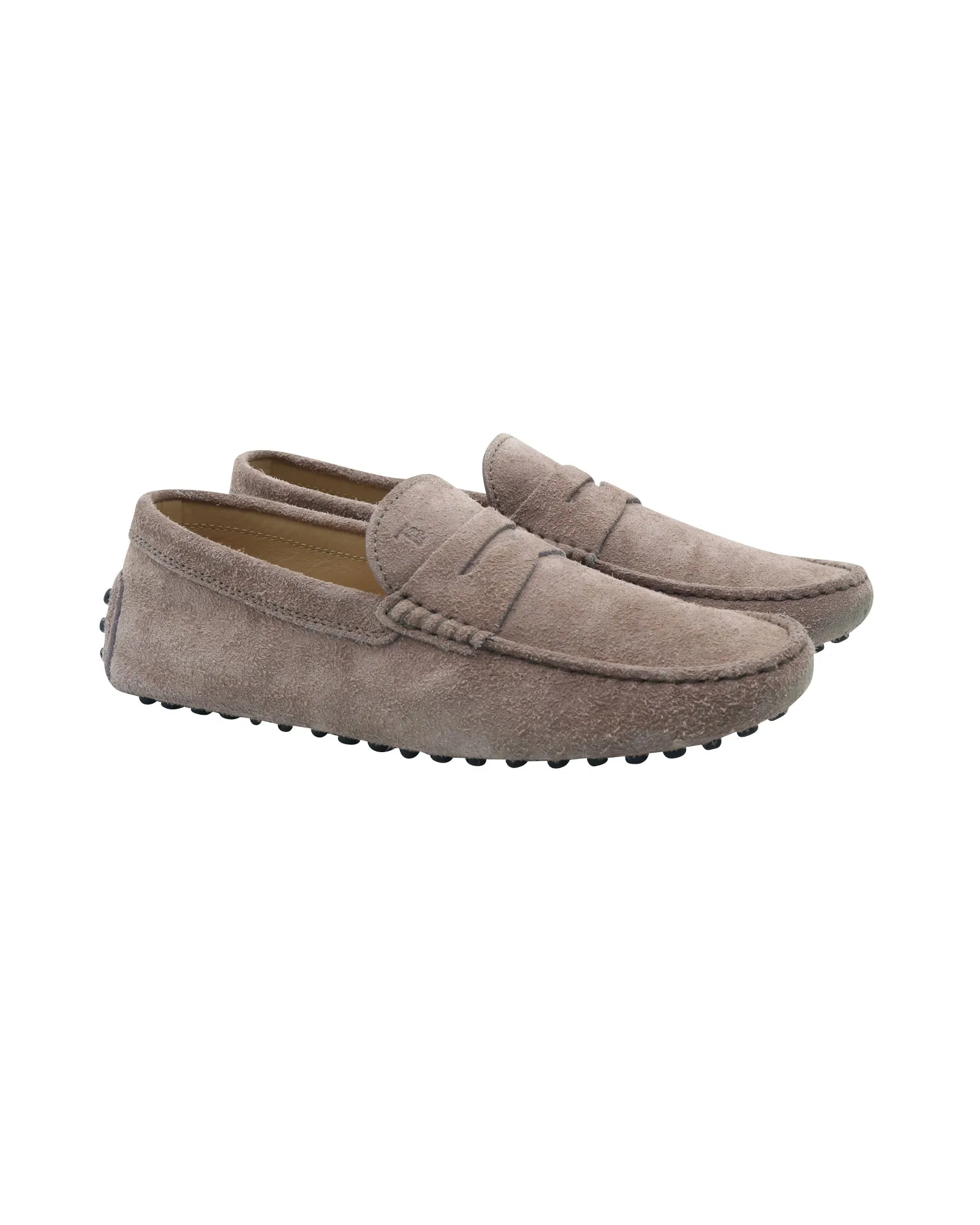 Tod's Gommino Loafers in Beige Suede