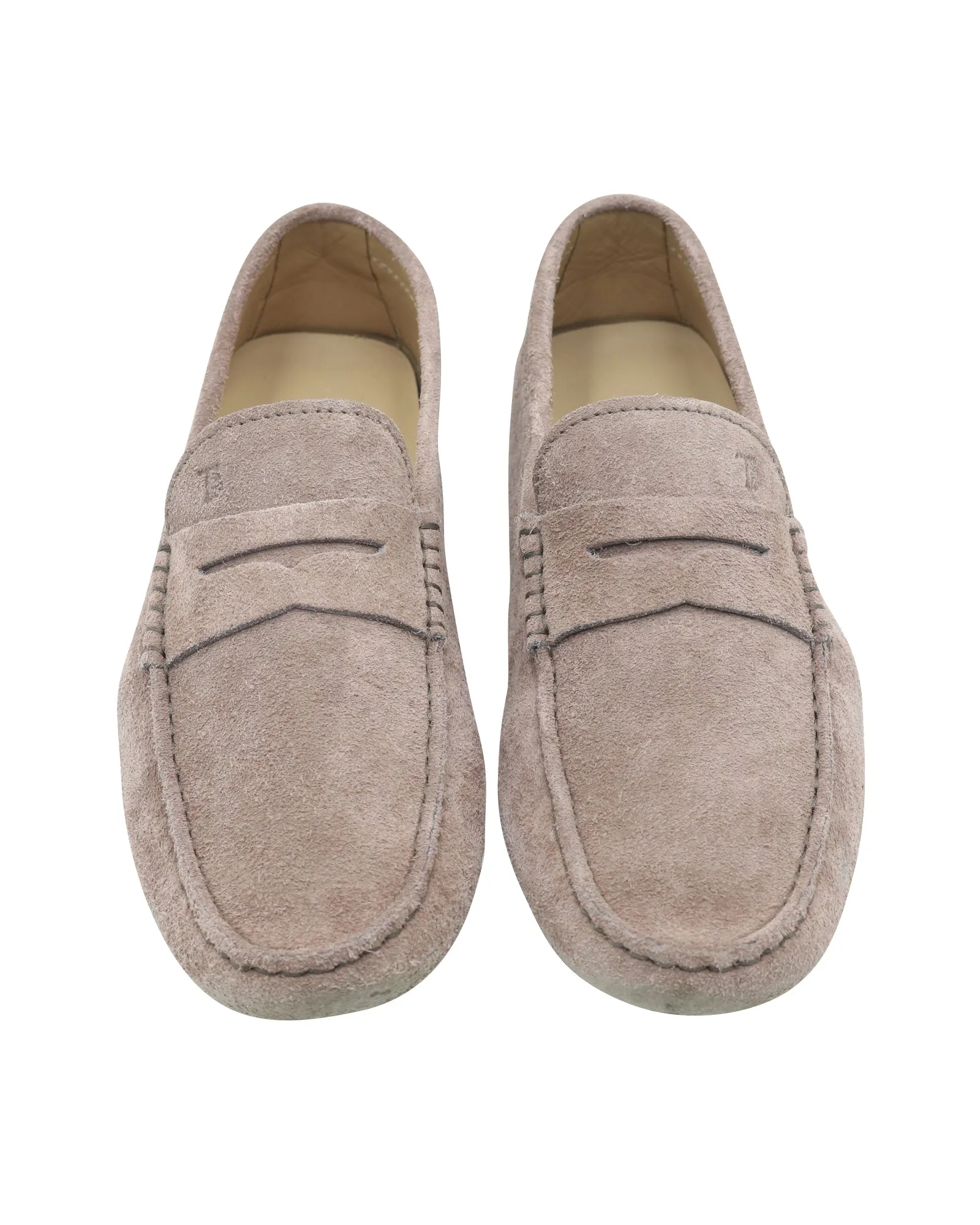 Tod's Gommino Loafers in Beige Suede