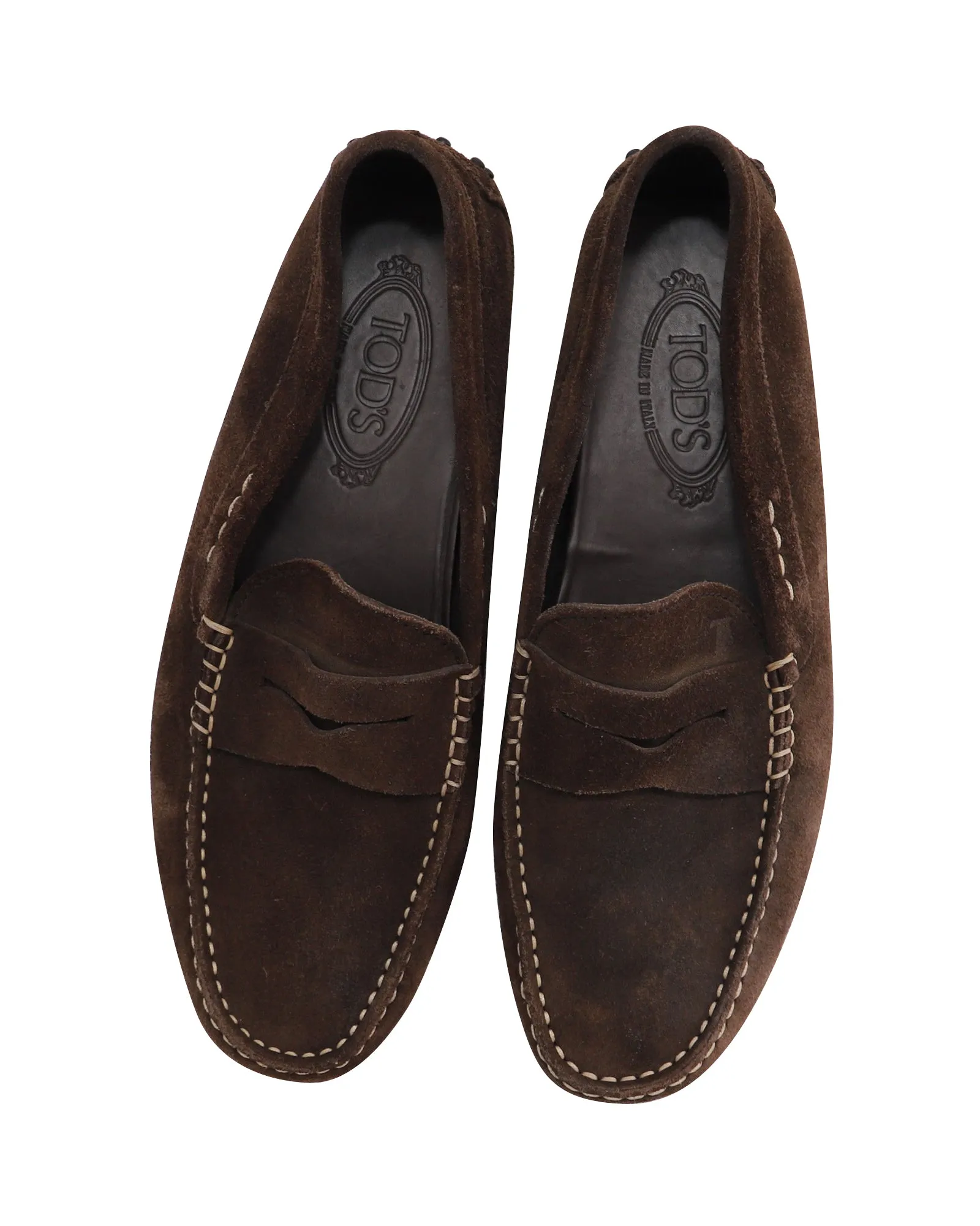 Tod's Gommino Loafers in Brown Suede
