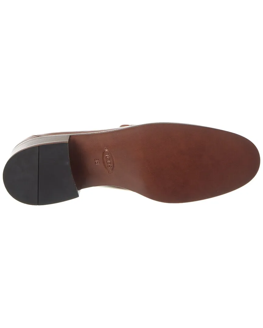 TOD��s Logo Chain Detail Leather Loafer