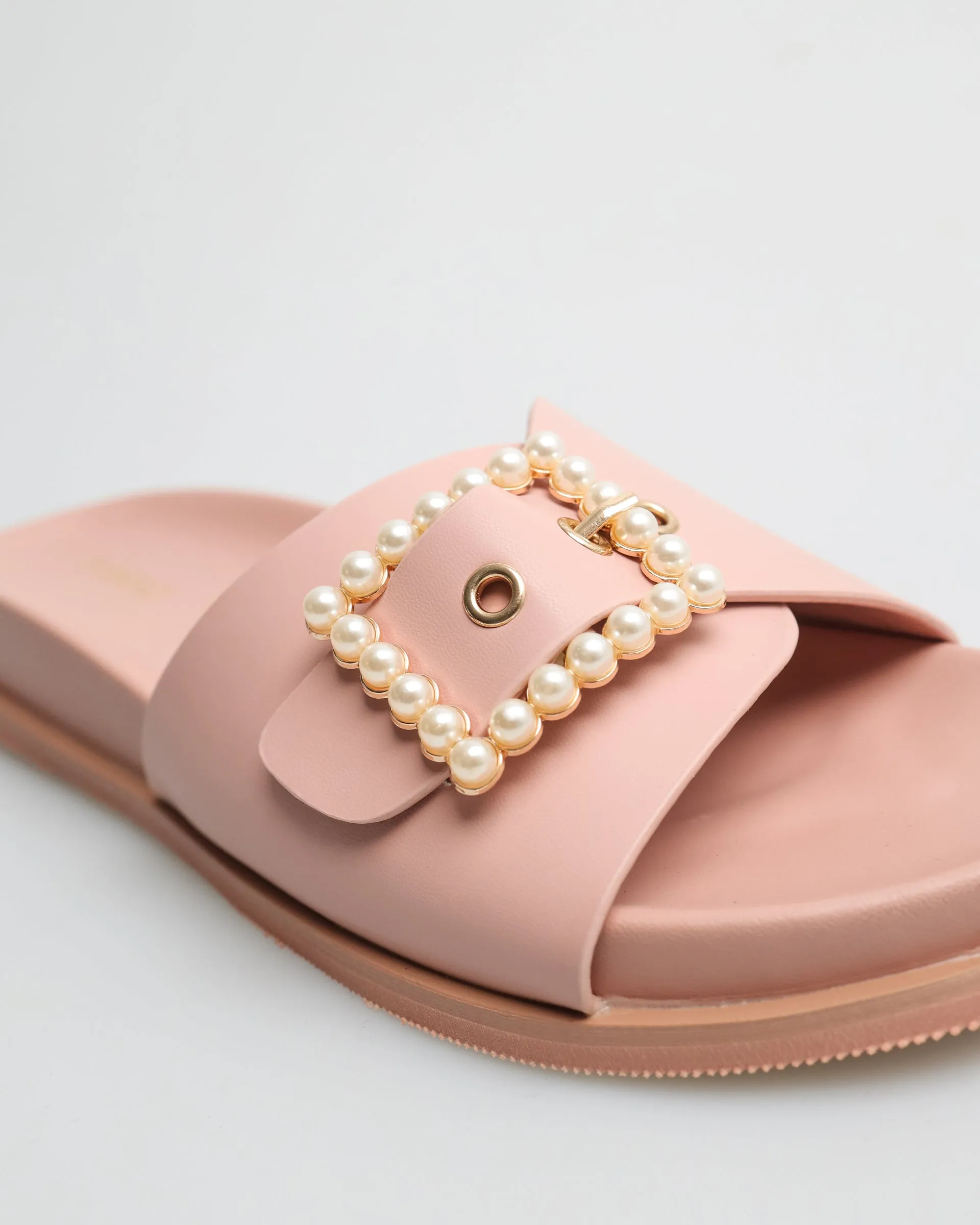 Tomaz YX134 Ladies Pearl Buckle Sandals