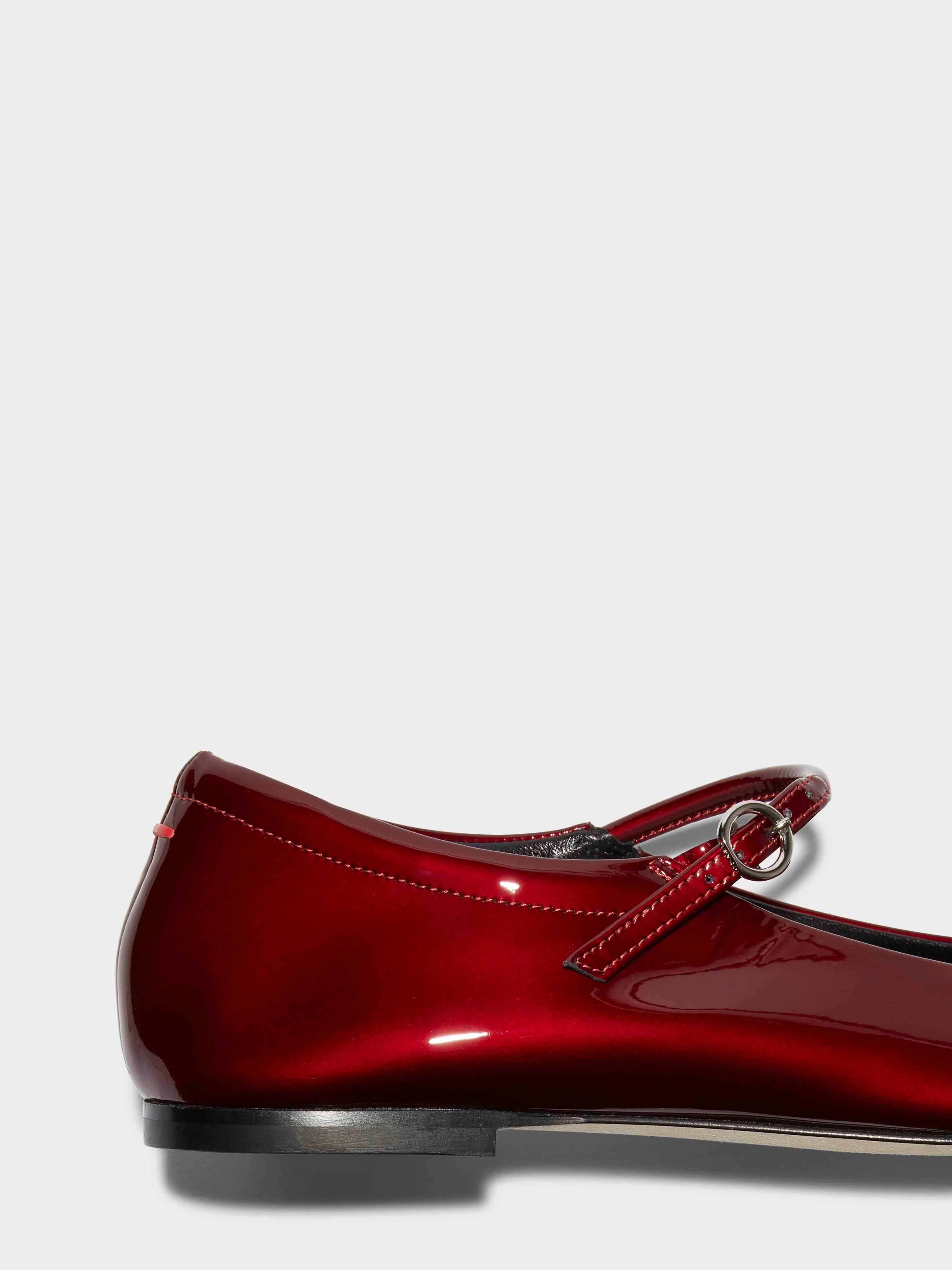 Uma Leather Mary-Jane Flats