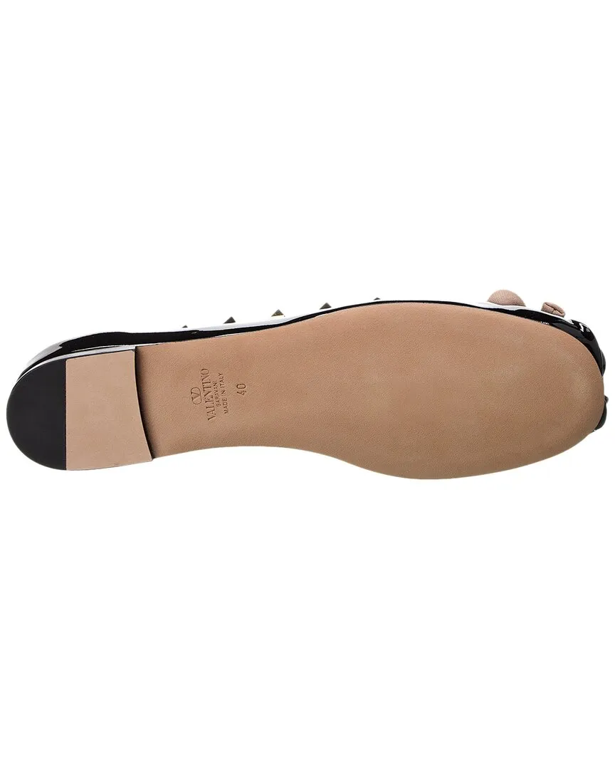 Valentino Rockstud Patent Ballerina Flat