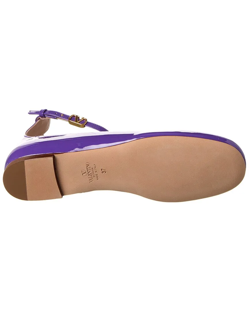 Valentino Tan Go Patent Flat