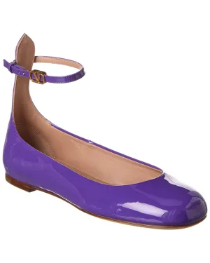 Valentino Tan Go Patent Flat