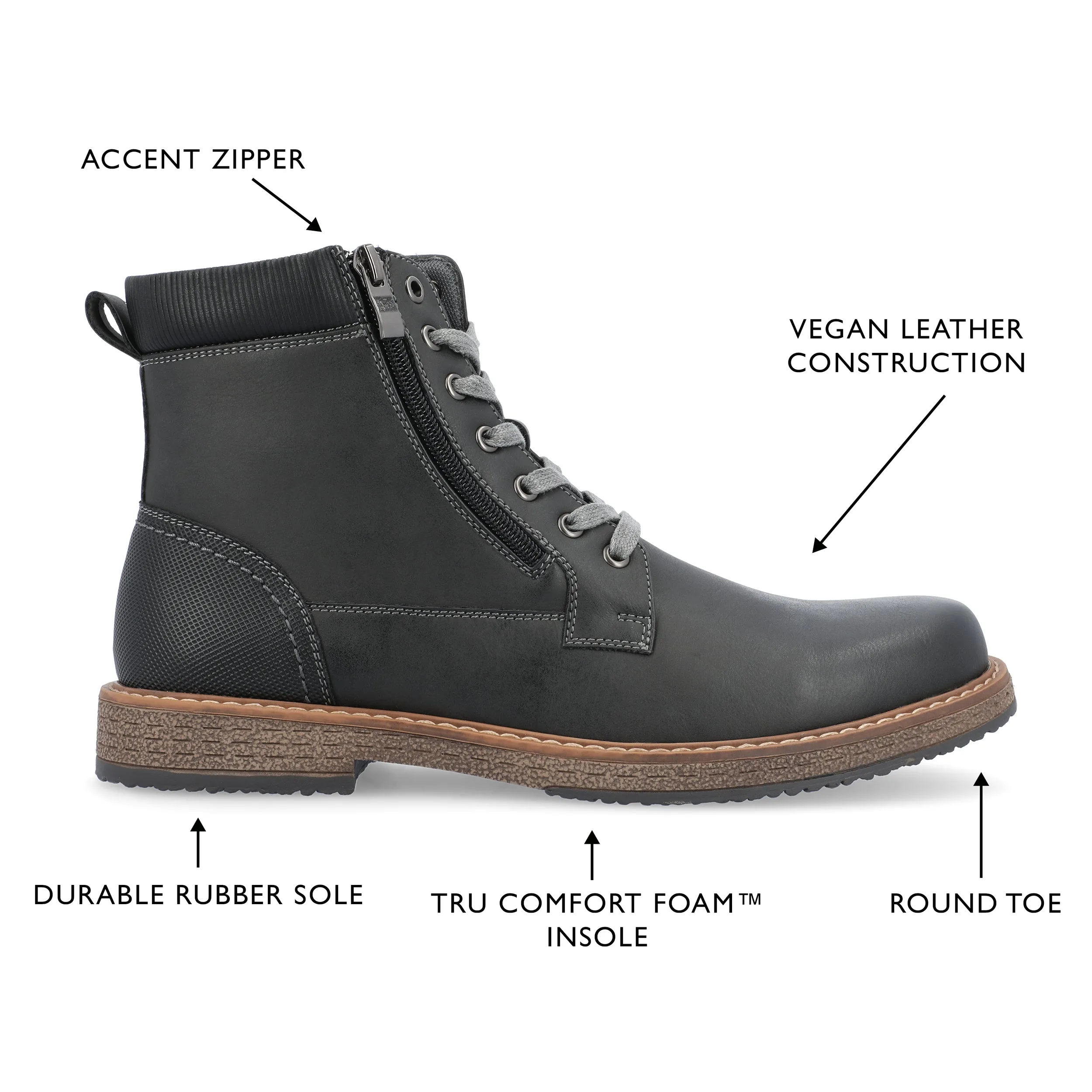Vance Co. Metcalf Lace-up Ankle Boot