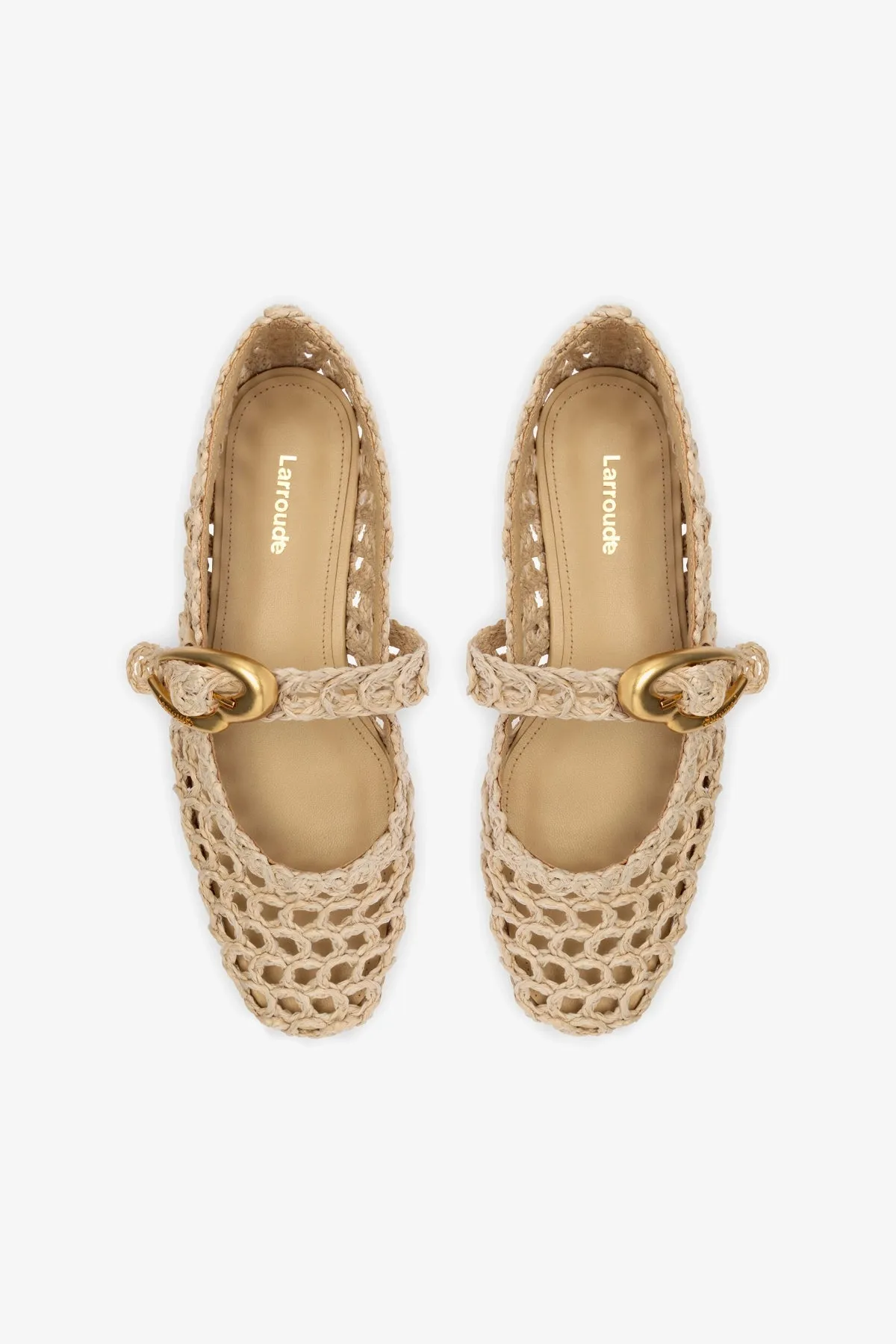 Verona Macrame In Beige Embroidered Raffia