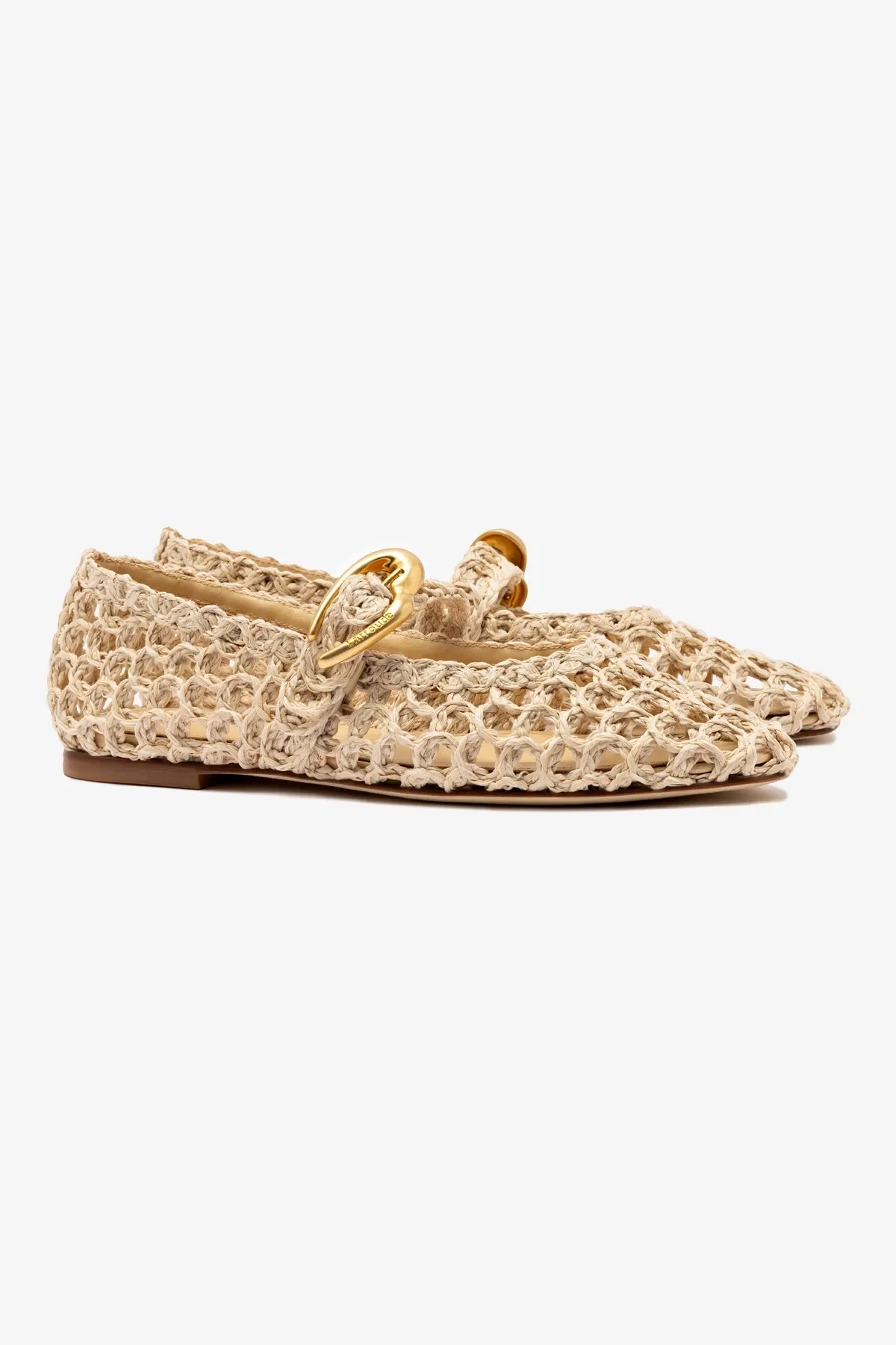 Verona Macrame In Beige Embroidered Raffia