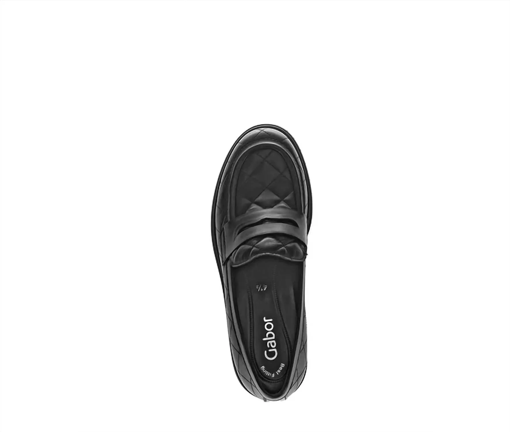 Women's 35.231.27 Penny Loafer In Black Quilted Leather