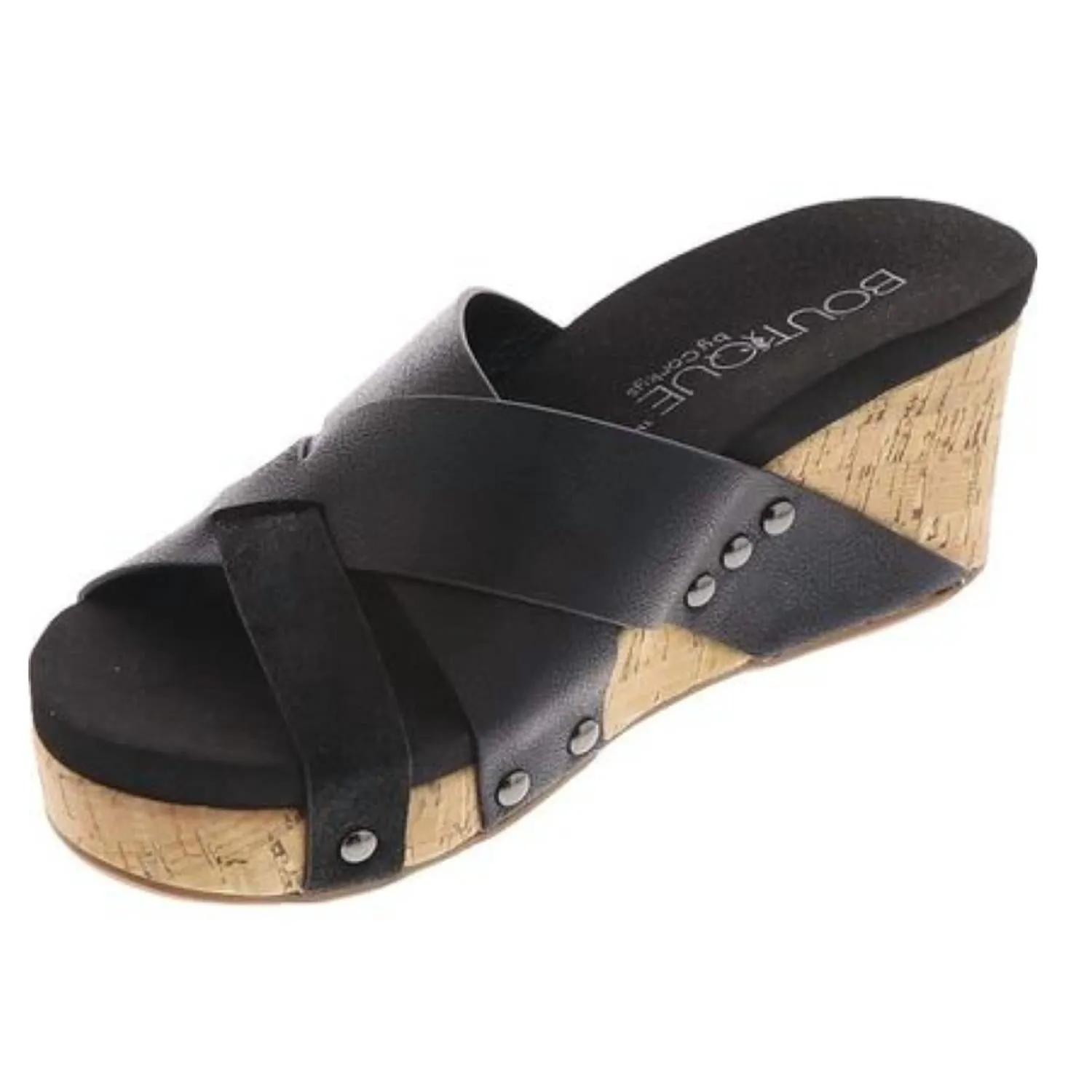 Women's Amuse Wedge Sandals - Medium In Black