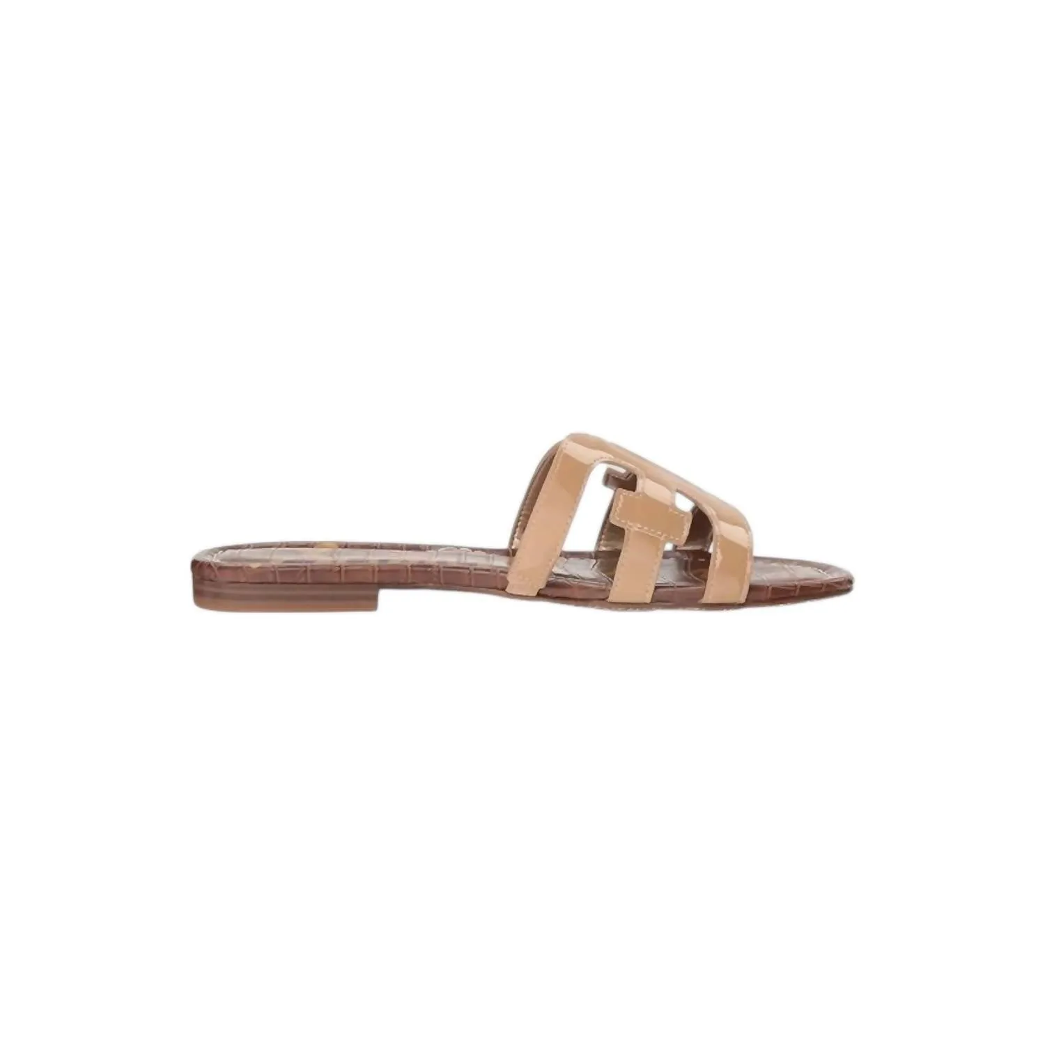 Women's Bay Patent Flat Sandals In Almond Patent
