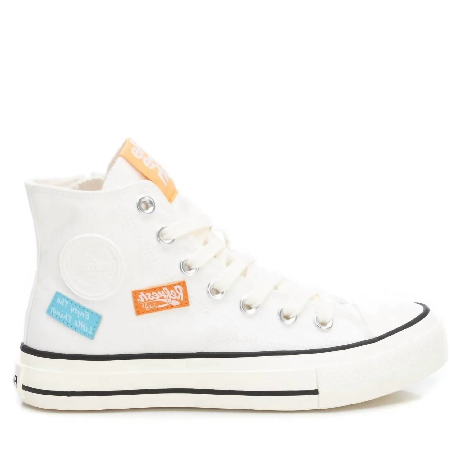 Women's Canvas High-Top Sneakers In White